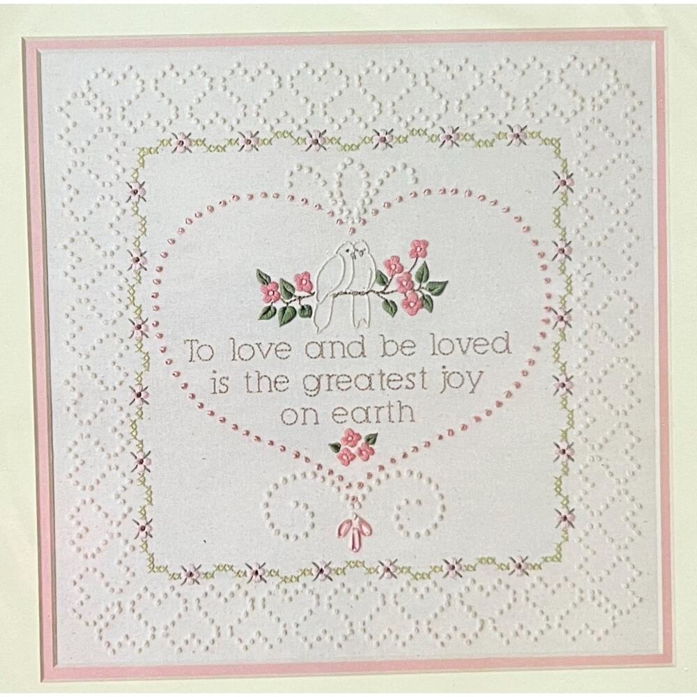 NEW Candlewicking Bridal Wedding‎ Needlepoint Kit Pillow Embroidery Hearts Love